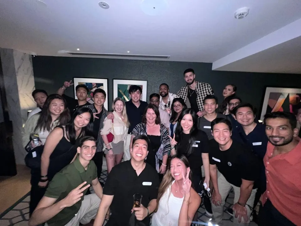 The Surgence Labs team together at a team night