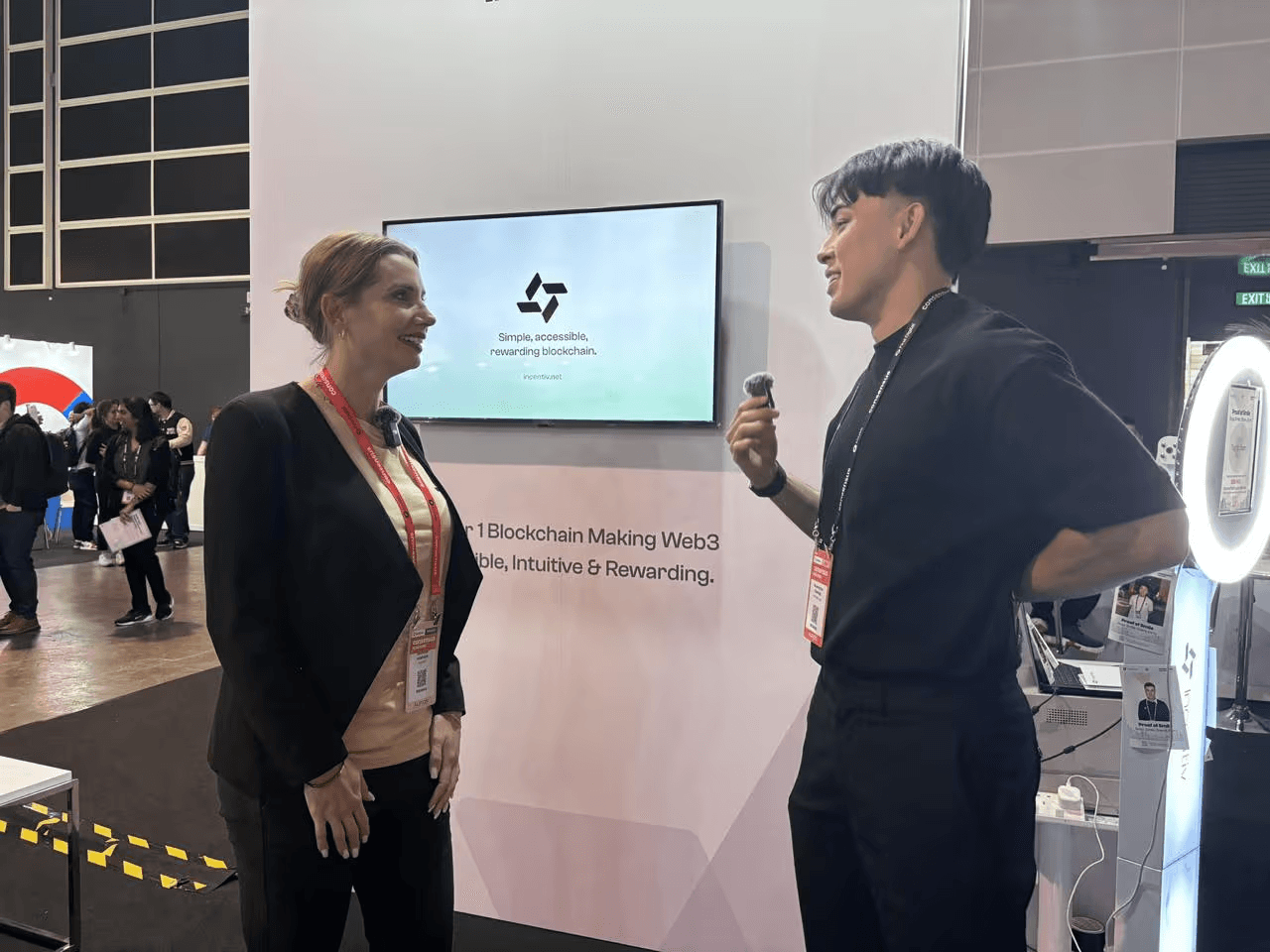 Surgence Labs in conversation at a Web3 event