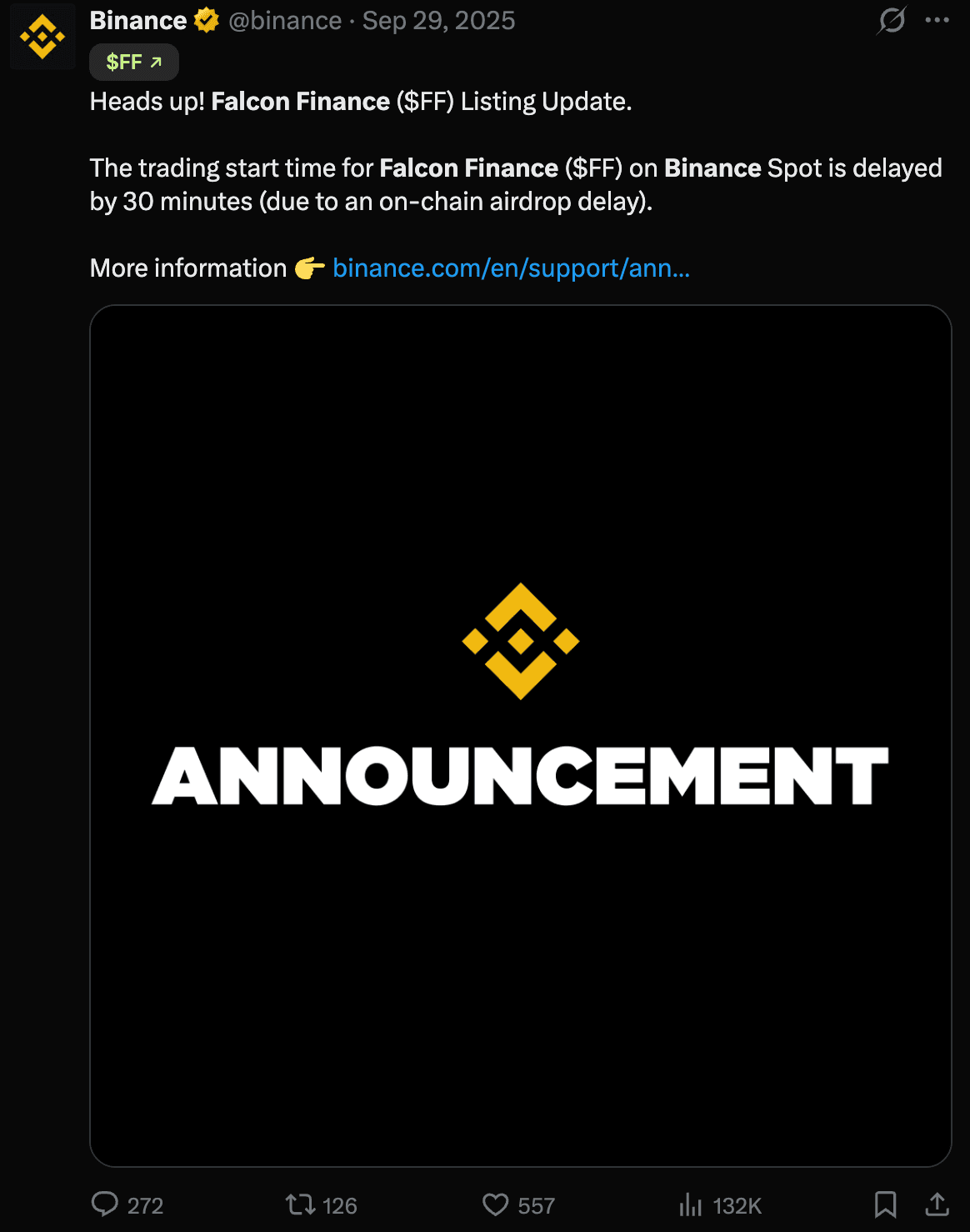 Binance earned media coverage