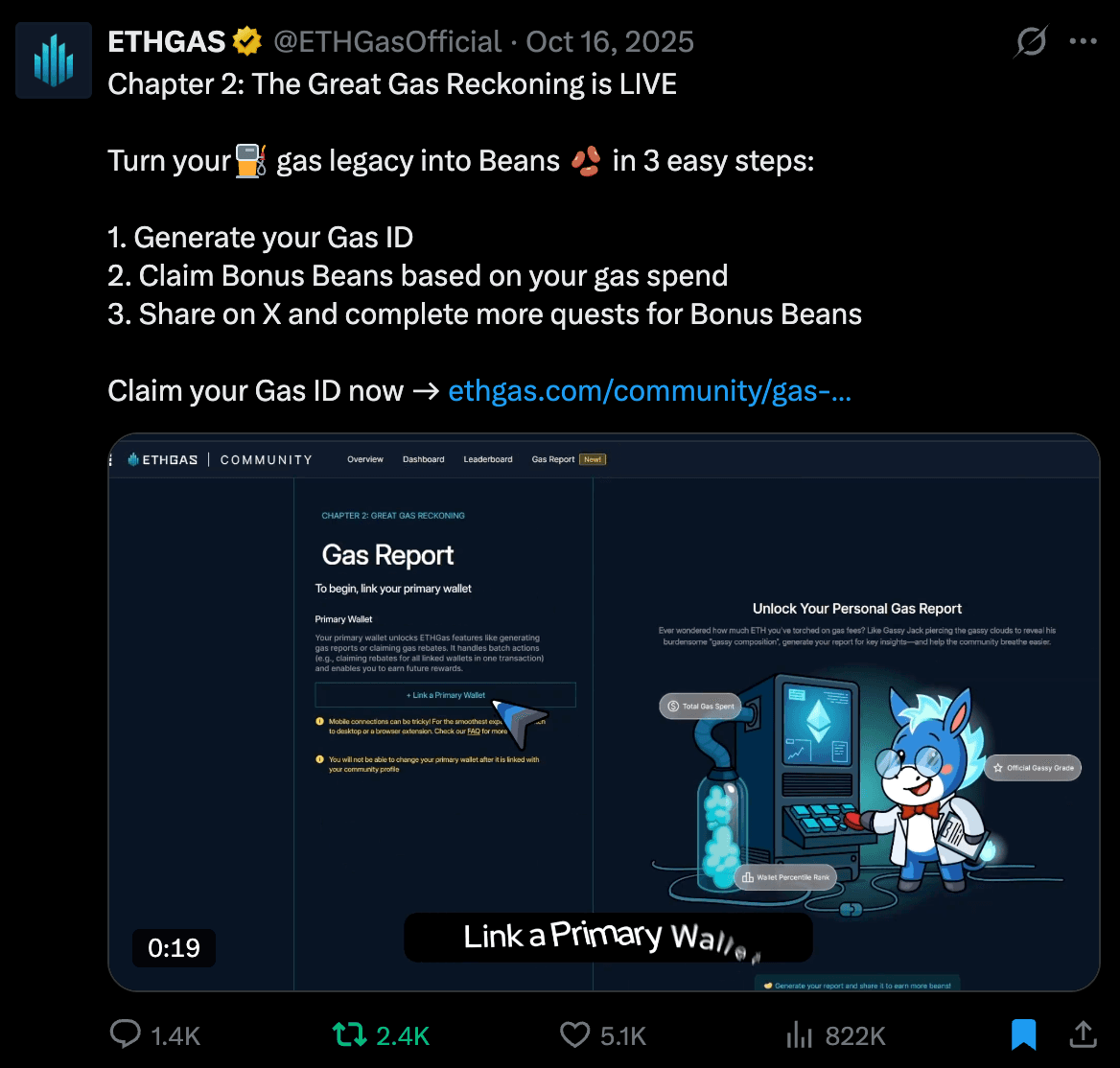 ETHGas campaign surface structured for search and discovery